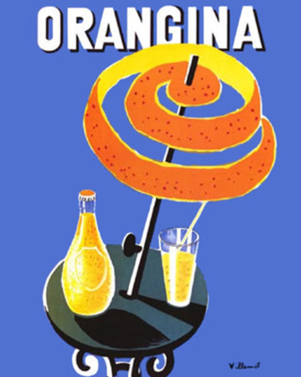 Orangina by Bernard Villemot Wall Art Décor 20 x 16 Art Print